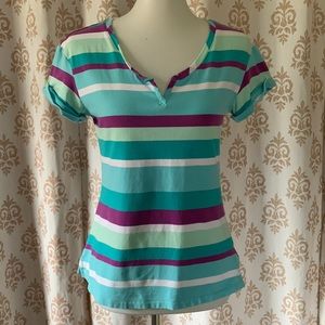 Columbia striped Omni-Wick ladies top M